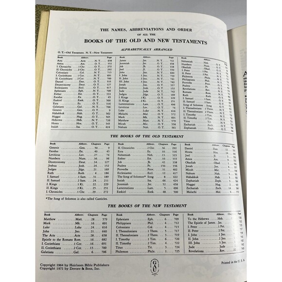 1971 Holy Bible Family Heirloom Blank Master Reference Edition Red Letter - Picture 5 of 13